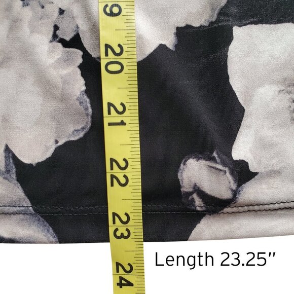 Calvin Klein Dark Floral Pleated Top Sleeveless Blouse Great for Under Suit - Picture 9 of 11